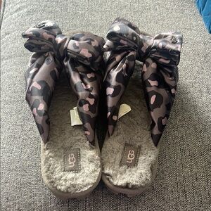 UGG Black and Pink Cozy Slippers